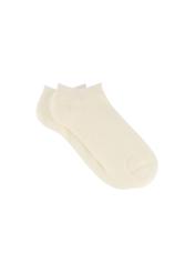 Cream men's short socks SKAMT-0151B-0B(W26), side product view on white background.