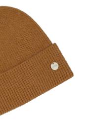 Mustard women's hat CZADT-0206-2D(Z26), close-up of the product detail on a white background.