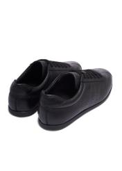 Black leather women's sneakers BUTYD-1293-9I(Z26)