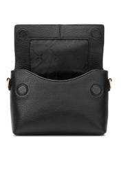 Small women's leather handbag TORES-1278-9I(W26), product view with open flap on white background.