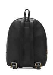 Black leather women's backpack TORES-0898D-99(Z25) - back view of the backpack on a white background.