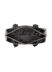 Black leather croco women's shoulder bag TORES-1325-9G(Z26), product view inside on white background.