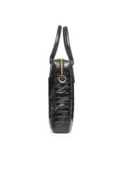 Leather elegant women's croco bag TORES-1128E-99(Z25), product view from the side on a white background.