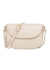 Beige small shoulder bag TOREC-1244-1B(Z26), front product view on white background.