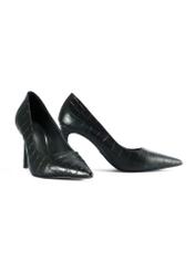Women's leather croco high heels BUTYD-1211-99(Z25), diagonal product view on a white background.