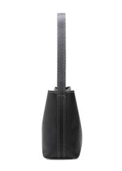 Black women's shoulder bag TOREC-1062-99(Z25), side view of the product on a white background.