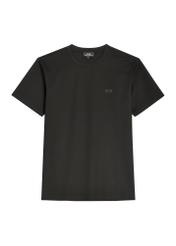 Men's black mercerized cotton t-shirt TSHMT-0156-99(Z26) - front product view, on a white background.