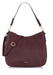 Brown leather women's hobo handbag TORES-0935-88(Z23)-01