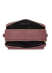 Women's dark pink messenger bag TOREC-0405C-32(Z25), view of the inside of the product on a white background.