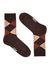 Men's long socks with pattern SKAMT-0197-89(Z25), side view of the product on a white background.