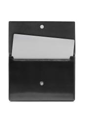 Men's black leather briefcase TORMS-0468-99(Z25), product view with laptop inside on white background.
