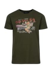 Top Gun men's olive T-shirt TSHMT-0092-57(W23)-03