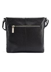 Black leather women's handbag TORES-1157-99(Z25), product visible from the back on a white background.