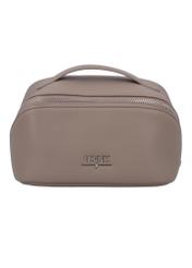 Women's cosmetic bag in cool beige color TOREC-1310-1K(Z26), front view of the product on a white background.