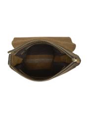 Men's leather bag with flap, khaki color TORMS-0323-51(W23)-05