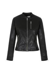 Women's black jacket with zipper KURDS-0345-5427(W23)-03