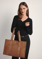 Large camel shopper bag TOREC-0977A-24(Z25)