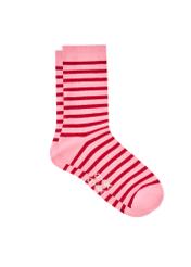 Women's striped socks SKADT-0075-5B(W26), product view from the side on a white background.