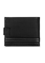 Black foldover clasp wallet for men PORMN-0016-99(Z23)-03