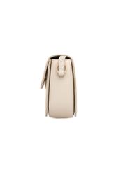 Beige small shoulder bag TOREC-1244-1B(Z26), side product view on white background.