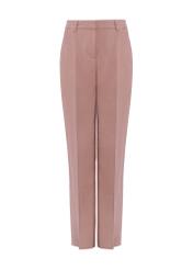 Beige elegant women's trousers SPODT-0106-83(W25), front product view on white background.