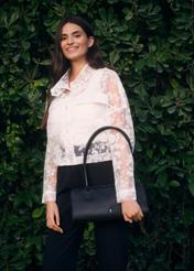 Black leather oblong women's handbag TORES-1259-99(W26)