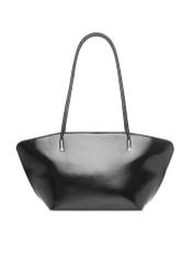 Black women's shoulder bag TOREC-1237-99(W26) - product view from the back, on a white background.