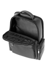 Black large men's backpack PLCMS-0026-99(Z26), product view from above on a white background.