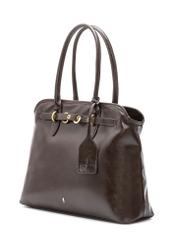 Brown large women's handbag TOREC-1076-1H(Z26) - diagonal product view, on a white background.