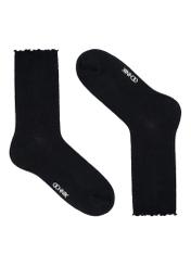 Set of women's socks in black ZESDT-0037-99(Z25), view of one pair of the product on a white background.