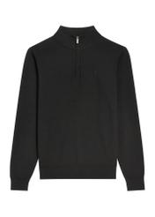 Black men's sweater SWEMT-0174-99(Z26), front product view on white background.