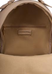 Beige women's backpack TOREC-1253-1B(Z26), product view inside on white background.