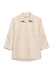 Light beige women's shirt KOSDT-0157A-1A(W26) - front product view on white background.