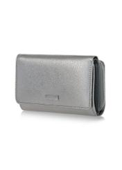 Women's silver leather wallet PORES-0801B-92(W23)-03