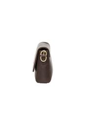 Brown leather women's handbag TORES-1377-1H(Z26), side product view on white background.
