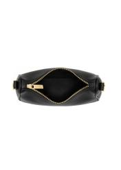 Black imitation leather handbag TOREC-1265-9I(Z26), product view from above on a white background.
