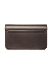 Brown women's imitation leather handbag TOREC-1081-1H(W26), product view from the back on a white background.