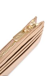 Small women's leather wallet PORES-0806R-1B(W26), close-up of the product detail on a white background.