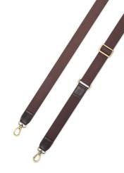 Brown men's leather bag TORMS-0504-1I(W26), view of the product strap on a white background.