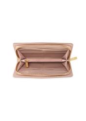 Pink large wallet with decorative handle POREC-0417-31(Z25)), product view from the inside on a white background.