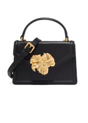 Black small women's handbag with decoration TORES-1393-99(Z26), front product view on white background.
