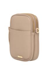 Beige mini women's phone bag TOREC-1368-1B(Z26), diagonal product view on a white background.