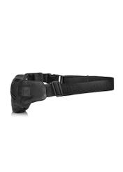 Men's black leather waist bag TORMS-0440B-99(Z25), side view of the product on a white background.