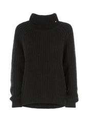 Black women's oversize turtleneck SWEDT-0143-99(Z21)-03