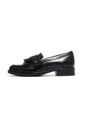 Women's leather moccasins with tassel BUTYD-1295-9F(Z26), side view of the product on a white background.