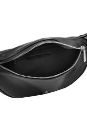 Women's waist bag in black TOREC-1131-99(W26), product view inside on white background.