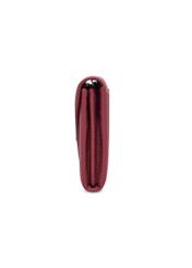 Large pink leather women's wallet PORES-1016-5B(Z26), side product view on white background.