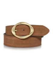 Brown suede women's belt PASDS-0318-89(Z24)-01