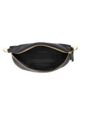 Black women's waist bag TOREC-1191-99(W26) - top view of the product on a white background.