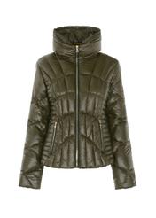 Women's quilted olive jacket KURDT-0320-54(Z21)-03